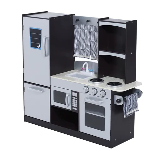 Bucatarie Jucarie HomCom cu Frigider Cuptor, Microunde, Aragaz, Chiuveta | Aosom RO