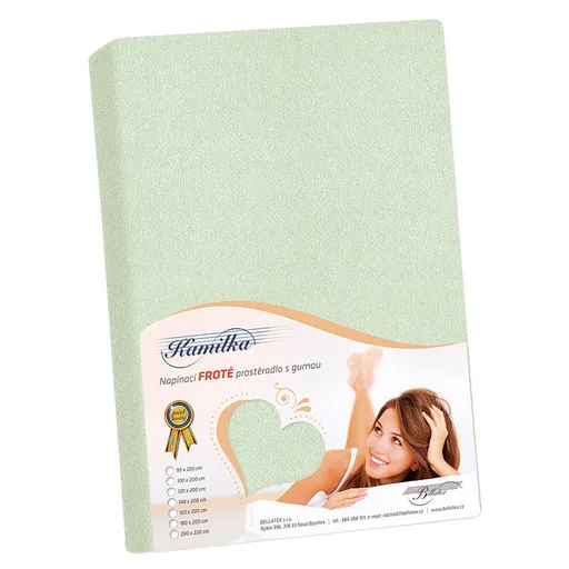 Bellatex Cearșaf din froté verde salvie, verde, 200 x 220 cm