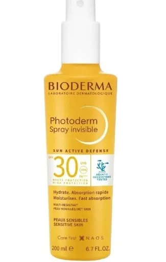 Bioderma Spray de protecție solară pentru piele sensibilă SPF 30 Photoderm (Invisible Spray) 200 ml