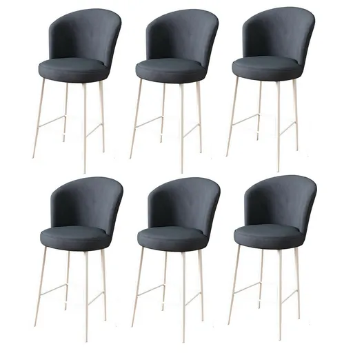 Set de scaune de bar Fora Anthracite and White, 6buc., antracit, 6 buc.