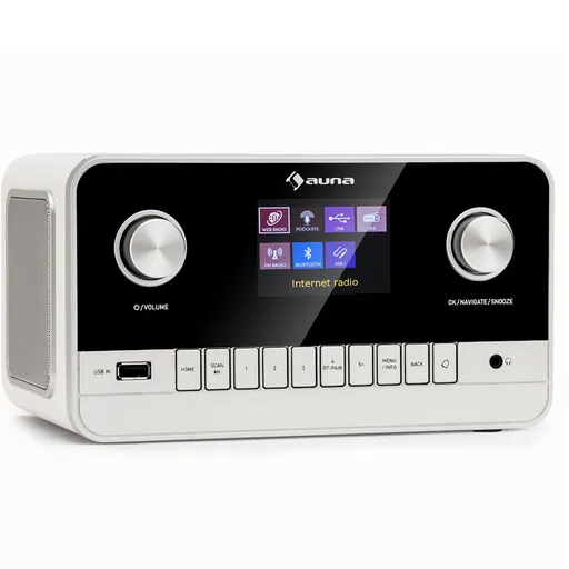 Auna Connect 100 MKII, Internet radio, Media Player, Bluetooth, DAB/DAB+, control prin aplicații