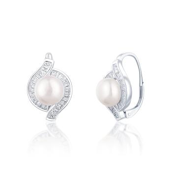 JwL Luxury Pearls Cercei frumoși din argint cu perle adevărate JL0718