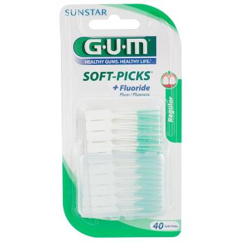 G.U.M Soft-Picks +Fluoride scobitoare regular 40 buc