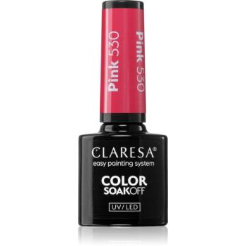 Claresa SoakOff UV/LED Color Rainbow Explosion lac de unghii sub forma de gel culoare Pink 530 5 g