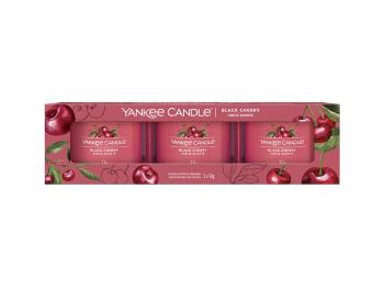 Yankee Candle Set de lumânări votive în sticlă Black Cherry 3 x 37 g