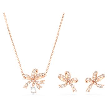 Swarovski Set frumos de bijuterii cu fundiță Volta 5661680 (colier, cercei)