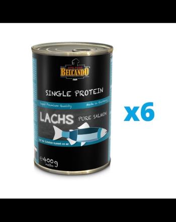 BELCANDO Single Protein hrana umeda pentru caini, cu somon 6x400 g