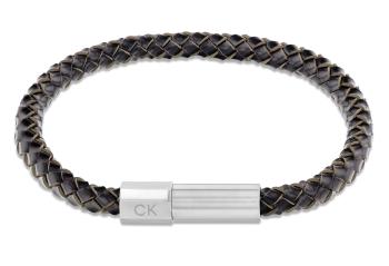 Calvin Klein Brățară din piele atemporală pentru bărbați Fațete industriale 35100047