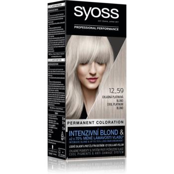 Syoss Cool Blonds Culoare permanenta pentru par culoare 12-59 Cool platinum blond 2x50 ml