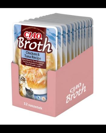 INABA CIAO Broth Supa pui si ton pentru pisici 12x40g