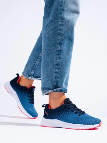 Adidași albaștri originali pentru femei fără toc