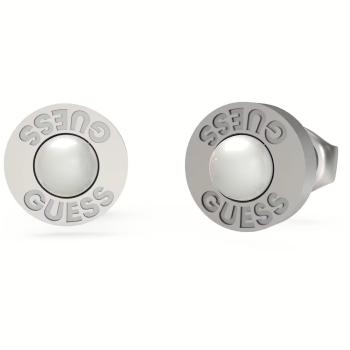 Guess Cercei din oțel cu perlă artificială Edgy Styles JUME04067JWSTWIT/U