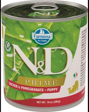 FARMINA N&amp;D Prime Canine Chicken &amp; Pomegranate Puppy Hrana umeda pentru catei, cu pui si rodie 285 gr