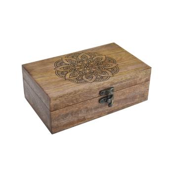 InDecor Cutie din lemn de mango Mandala, 23 x 15 x 8,5 cm, M