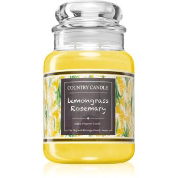 Country Candle Farmstand Lemongrass & Rosemary lumânare parfumată 680 g