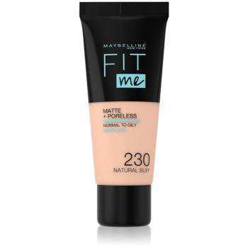 Maybelline Fit Me! Matte+Poreless machiaj mat pentru piele normală și grasă culoare 230 Natural Buff 30 ml