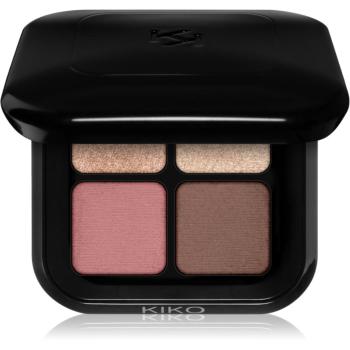 KIKO Milano New Bright Quartet paletă cu farduri de ochi culoare 02 Rosy Mauve Variations 3.5 g