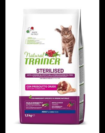 TRAINER Natural Cat Sterilised Adult hrana pisici 1,5 kg cu sunca