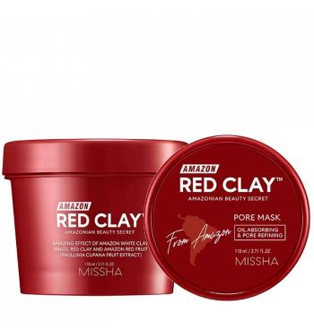 Missha Mască de curățare cu argilă roșie Amazon Red Clay™ (Pore Mask) 110 ml