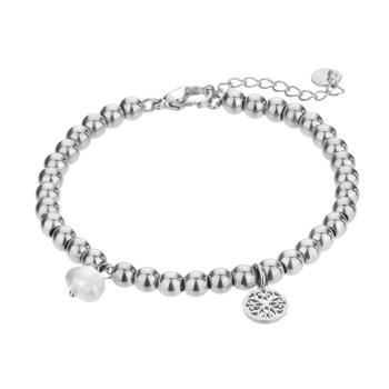 Marc Malone Brățară de oțel cu mărgele Layla Silver Bracelet MCB23015S