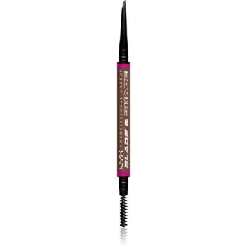 NYX Professional Makeup Blade & Shade creion pentru sprancene cu pensula culoare 08 Chocolate g