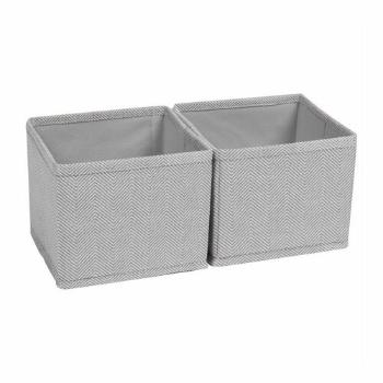 Set organizatoare Compactor Boston 14 x 14 x12 cm, gri, 2 buc.