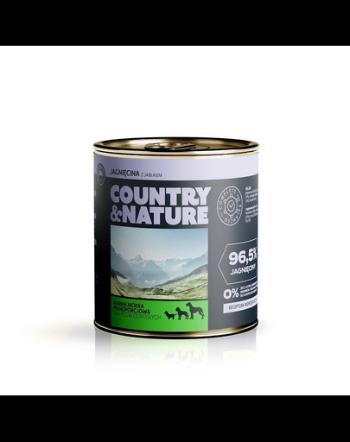 COUNTRY&amp;NATURE hrana caini, fara cereale 800 g cu miel