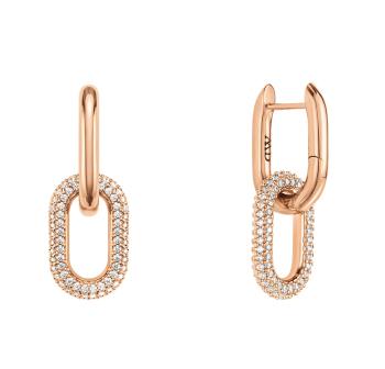 Daniel Wellington Cercei strălucitori din bronz 2v1 Crystal Link DW00400576
