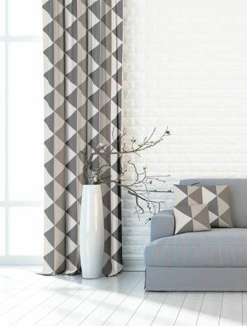 Záves dekoračný alebo látka, New York Troja, béžový, 150 cm 150 cm