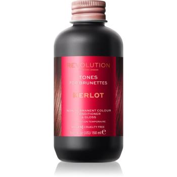 Revolution Haircare Tones For Brunettes balsam pentru tonifiere pentru nuante de par castaniu culoare Merlot 150 ml