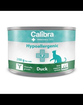 CALIBRA Veterinary Diet Cat Hypoallergenic Duck 200 g aliment dietetic pentru pisici