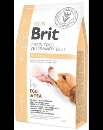 BRIT Veterinary Diets Dog Hepatic Dieta veterinara pentru caini adulti cu insuficienta hepatica, mazare si oua 2 kg