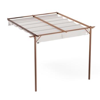 Blumfeldt Pantheon Wall Pergola, pergolă de perete, 3 x 3 m, oțel acoperit cu pulbere, rezistent la intemperii