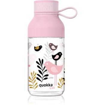 Quokka Ice Kids biberon cu dispozitiv de prindere Birds 430 ml