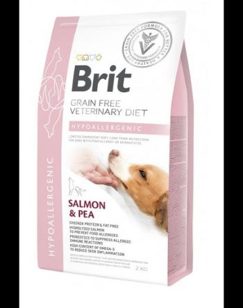 BRIT Veterinary Diets Dog Hypoallergenic Dieta veterniara pentru caini cu alergii si intolerante alimentare, cu somon 2 kg