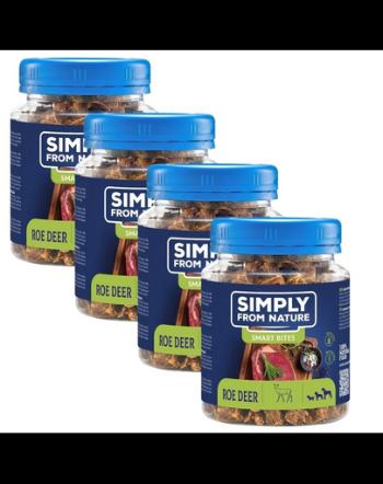 SIMPLY FROM NATURE Smart Bites Recompense dresaj caine 4x130 g caprioara