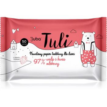 Luba Tuli Lactic acid hârtie igienică umedă cu acid lactic pentru copii Strawberry 50 buc