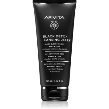 Apivita Cleansing Black Detox Cleansing Gel gel de curățare cu carbune activ pentru față și ochi 50 ml