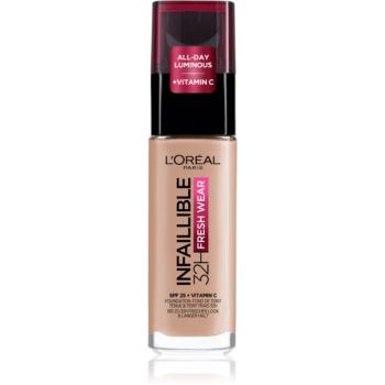 L’Oréal Paris Infaillible 32H Fresh Wear fard lichid de lunga durata culoare 20 Ivory 30 ml