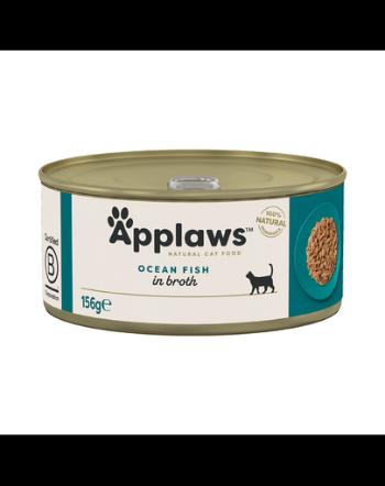 APPLAWS Cat Adult Ocean Fish in Broth 156 g hrana pisica, cu peste oceanic