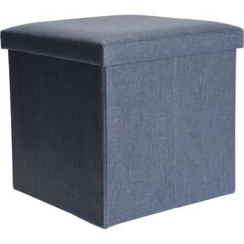 Taburet cu depozitare Daniell albastru, 38 x 38 x38 cm, albastru