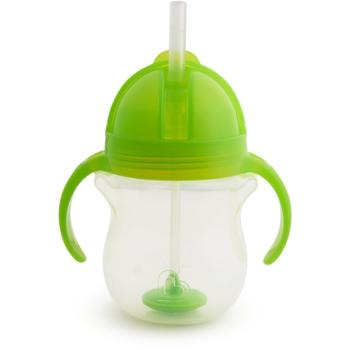 Munchkin Click Lock™ Tip & Sip ceasca cu pai cu greutăți Green 6 m+ 207 ml