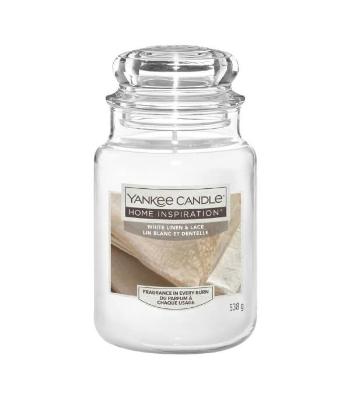 Yankee Candle Lumânare parfumată Home Inspiration mare White Linen & Lace 538 g