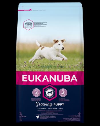 EUKANUBA Puppy Small Breeds Chicken hrana uscata caini juniori de talie mica 3 kg