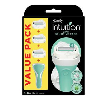 Wilkinson Sword Aparat de ras pentru femeie Intuition Sensitive mâner + 3 capete diferite
