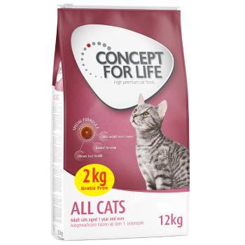 12kg Concept for Life All Cats száraz macskatáp 10+2kg ingyen