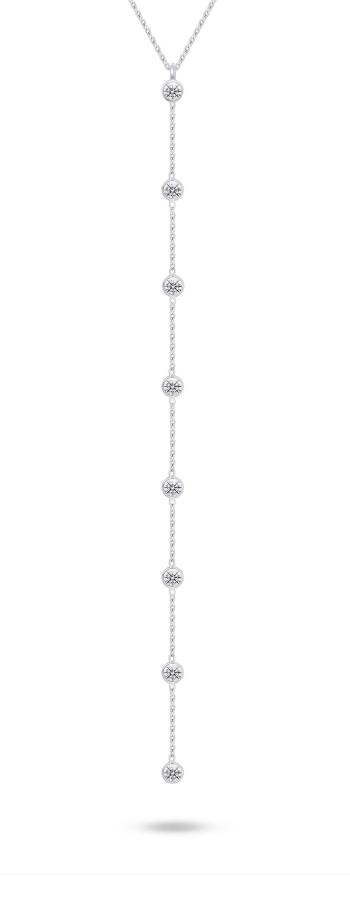 Brilio Silver Colier lung din argint cu zircon cubic NCL200W