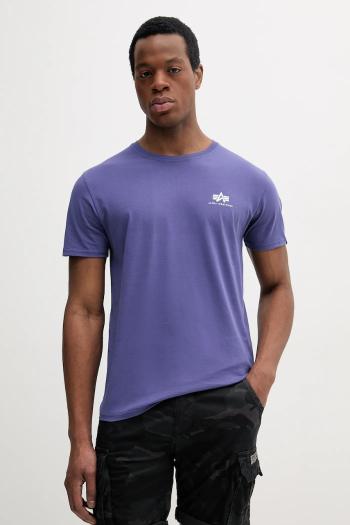 Bavlnené tričko Alpha Industries pánske, čierna farba, s potlačou, 188505