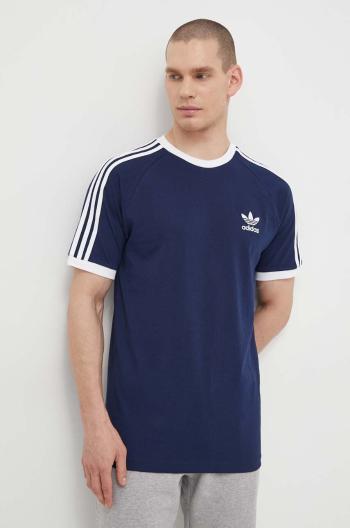 Bavlněné tričko adidas Originals Adicolor 3-Stripes tmavomodrá barva, IA4850