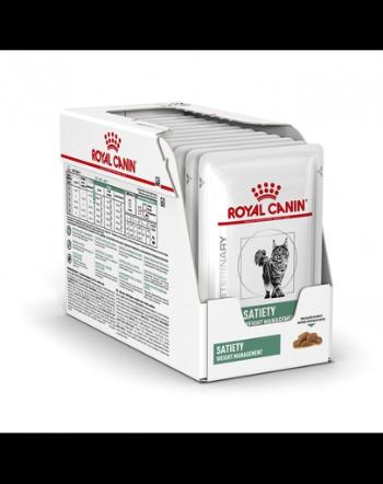 ROYAL CANIN Cat Satiety Feline 12 x 85 g hrana umeda dietetica pentru pisici adulte supraponderale/obeze